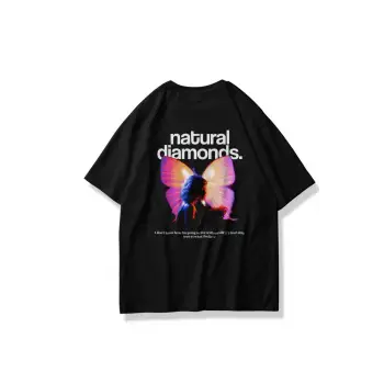 Unisex Natural Diamonds Tshirt Siyah