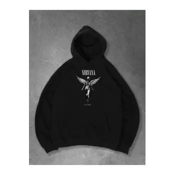 Unisex Nirvana in Utero Sweatshirt Siyah