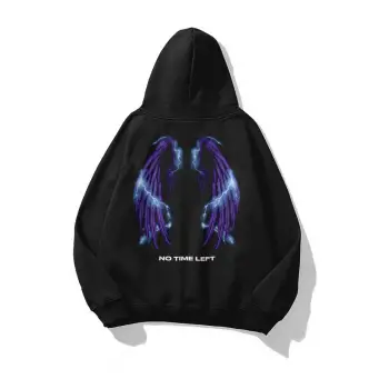 Unisex No Time Left Sweatshirt Hoodie Siyah