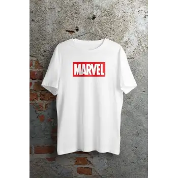 Unisex Örme Marvel Logo Baskılı