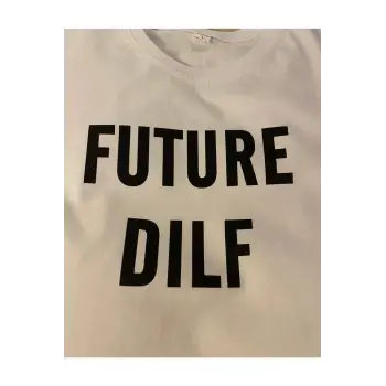 Unisex Oversize Erkek Future Dilf Yazılı Tshirt