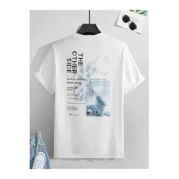 Unisex Oversize The Order Side Baskılı T-shirt