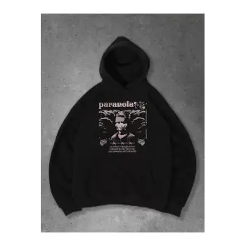 Unisex Paranoia Sweatshirt Siyah