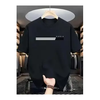 Unisex Paris Baskılı Oversize %100 Pamuk