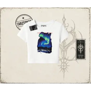 Unisex Paris Kadın Baby Tee Beyaz