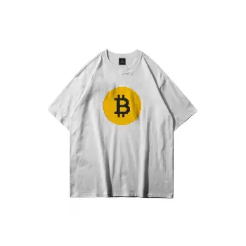 Unisex Pixel Bitcoin Beyaz Tshirt
