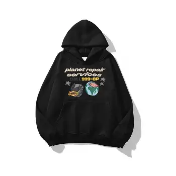 Unisex Planet Repair Sweatshirt Siyah