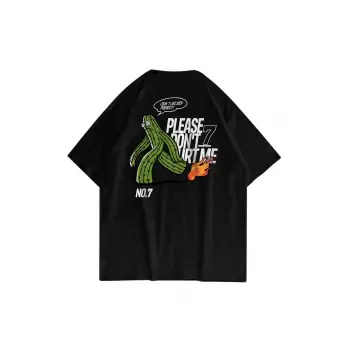 Unisex Please Dont Hurt Me Siyah Tshirt