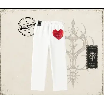 Unisex Please Write Me a Love Letter Unisex Baggy Eşofman Altı Beyaz