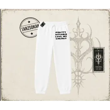 Unisex Pretty Unisex Jogger Eşofman Altı Beyaz