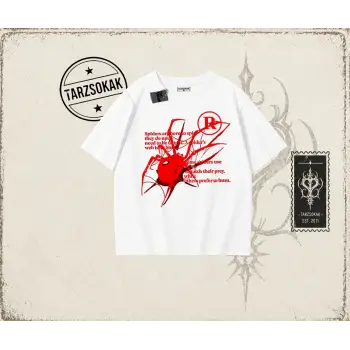 Unisex R Spider Oversize Unisex Tişört Beyaz