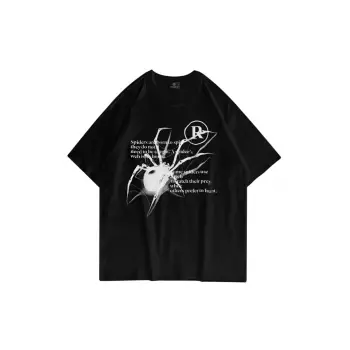 Unisex R Spider Tshirt Siyah