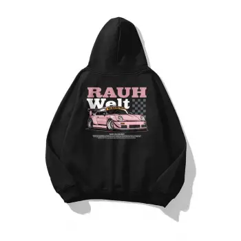 Unisex Rauh Welt Sweatshirt Siyah