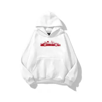 Unisex Red Cabrio Sweatshirt Beyaz