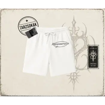 Unisex Reverse Unisex Şort Beyaz