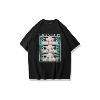 Unisex Sad Story Tshirt Siyah