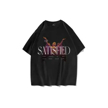 Unisex Satisfied Siyah Tshirt