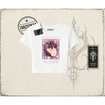 Unisex Save The Environment Kadın Baby Tee Beyaz