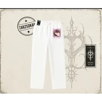Unisex Save The Environment Unisex Baggy Eşofman Altı Beyaz
