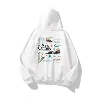 Unisex Sea Otter Sweatshirt Beyaz