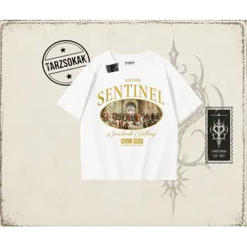 Unisex Sentinel Oversize Unisex Tişört Beyaz
