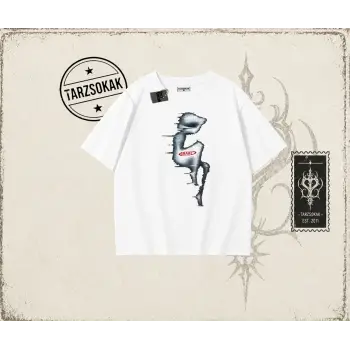 Unisex Shake Oversize Unisex Tişört Beyaz