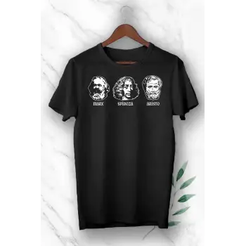 Unısex Siyah Baskılı T-Shirt