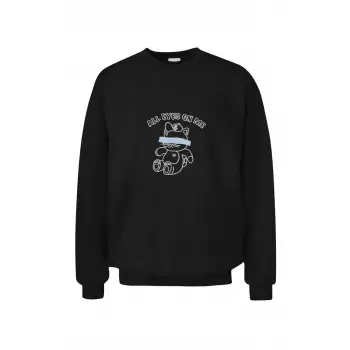 Unisex Siyah Bts All Eyes On Me Sweatshirt