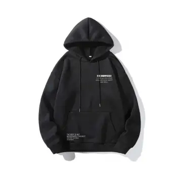 Unisex Siyah Happiest Baskılı Oversize Kapşonlu Sweatshirt