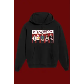 Unisex Siyah How I Met Your Mother-intervention Baskılı Sweatshirt