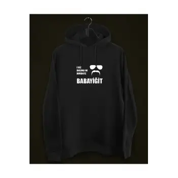 Unisex Siyah Kurtlar Vadisi Baskılı Sweatshirt