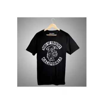 Unisex Siyah Sons Of Anarchy Tişört