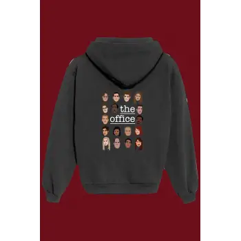 Unisex Siyah The Office Sırt Baskılı Sweatshirt
