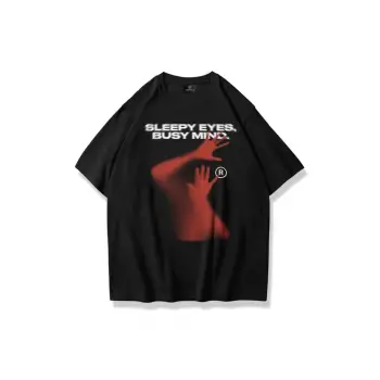 Unisex Sleepy Eyes Tshirt Siyah