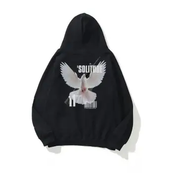 Unisex Solitude Sweatshirt Hoodie Siyah