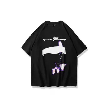Unisex Space Journey Tshirt Siyah
