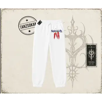 Unisex Spicylife Unisex Jogger Eşofman Altı Beyaz