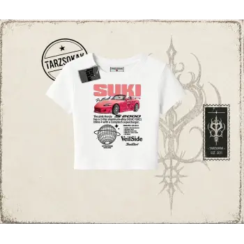 Unisex Suki Fast And Furious Kadın Baby Tee Beyaz