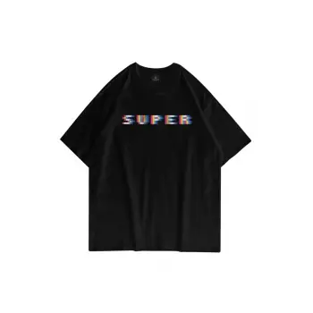 Unisex Super Pixel Siyah Tshirt