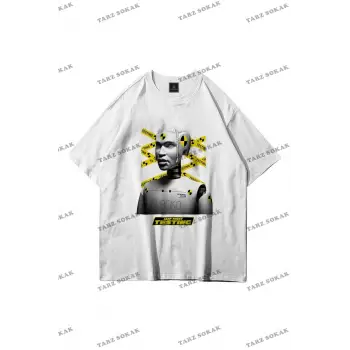 Unisex Testing Asap Rocky Beyaz T