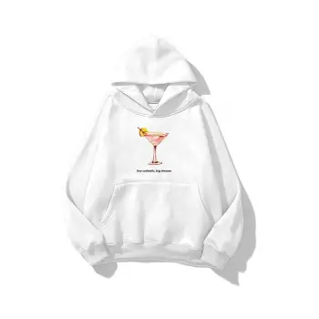 Unisex Tiny Cocktails Big Dreams Sweatshirt Beyaz