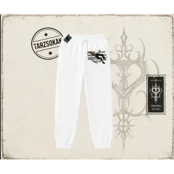 Unisex Travis Scott Astroworld 2018 Unisex Jogger Eşofman Altı Beyaz