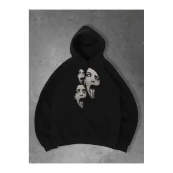 Unisex Triple Scream Sweatshirt Siyah