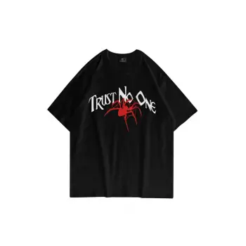 Unisex Trust No One Siyah Tshirt