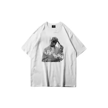Unisex Tupac Shakur Tshirt Beyaz