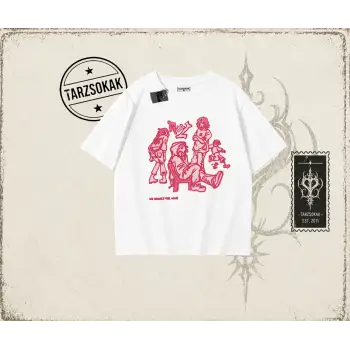 Unisex Tyyz Oversize Unisex Tişört Beyaz