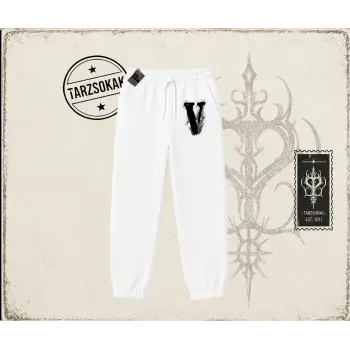 Unisex Vlone Unisex Jogger Eşofman Altı Beyaz