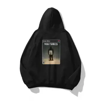 Unisex Vultures Kanye PS2 Sweatshirt Siyah