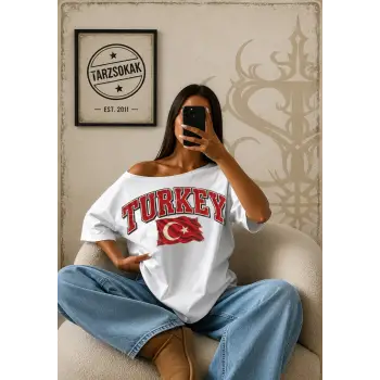 Vintage Turkey Baskılı Unisex Oversize