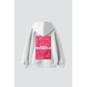 Vırtual Tracks Baskılı Oversize Unisex Premium Beyaz